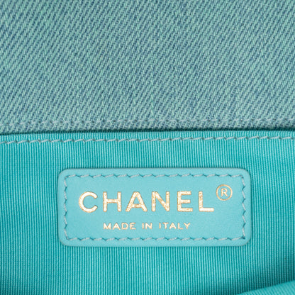 Chanel Mini Cc Quilted Denim Messenger Flap