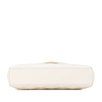 Saint Laurent Large Quilted Lambskin Sade Clutch