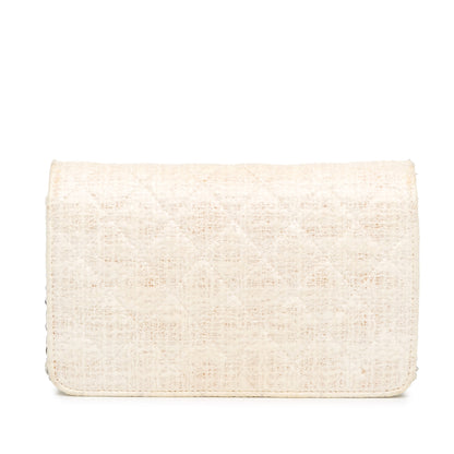 Chanel Cc Coated Tweed Wallet On Chain