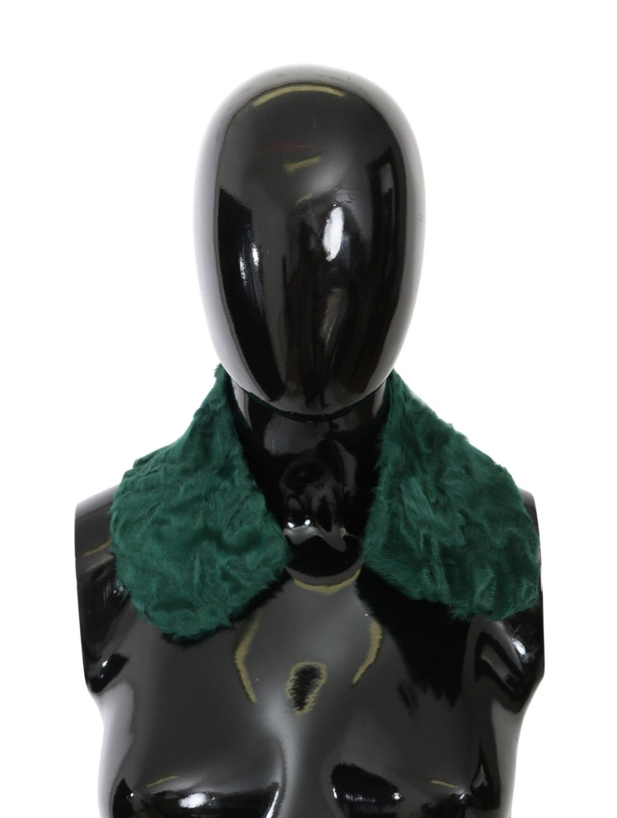 Dolce & Gabbana Elegant Lambskin Fur Scarf In Lush Green