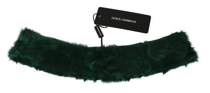 Dolce & Gabbana Luxurious Green Lambskin Scarf For Women
