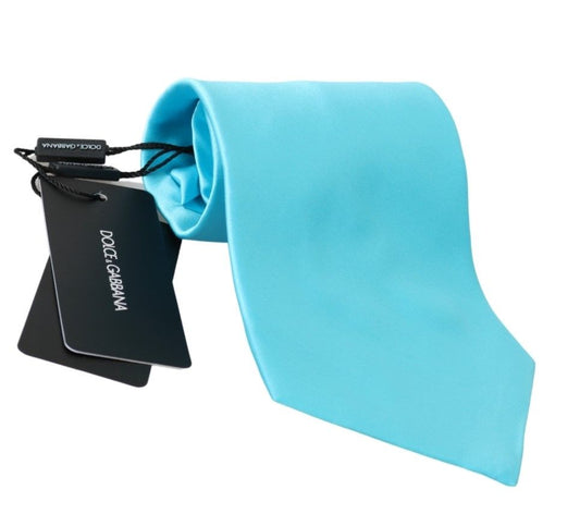 Dolce & Gabbana Stunning Light Blue Silk Men'S Tie