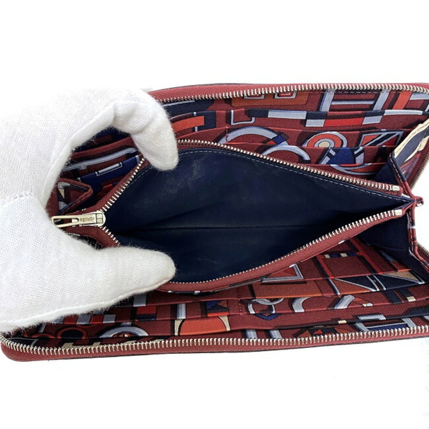 Hermès Red Leather Silk'in