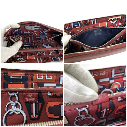 Hermès Red Leather Silk'in