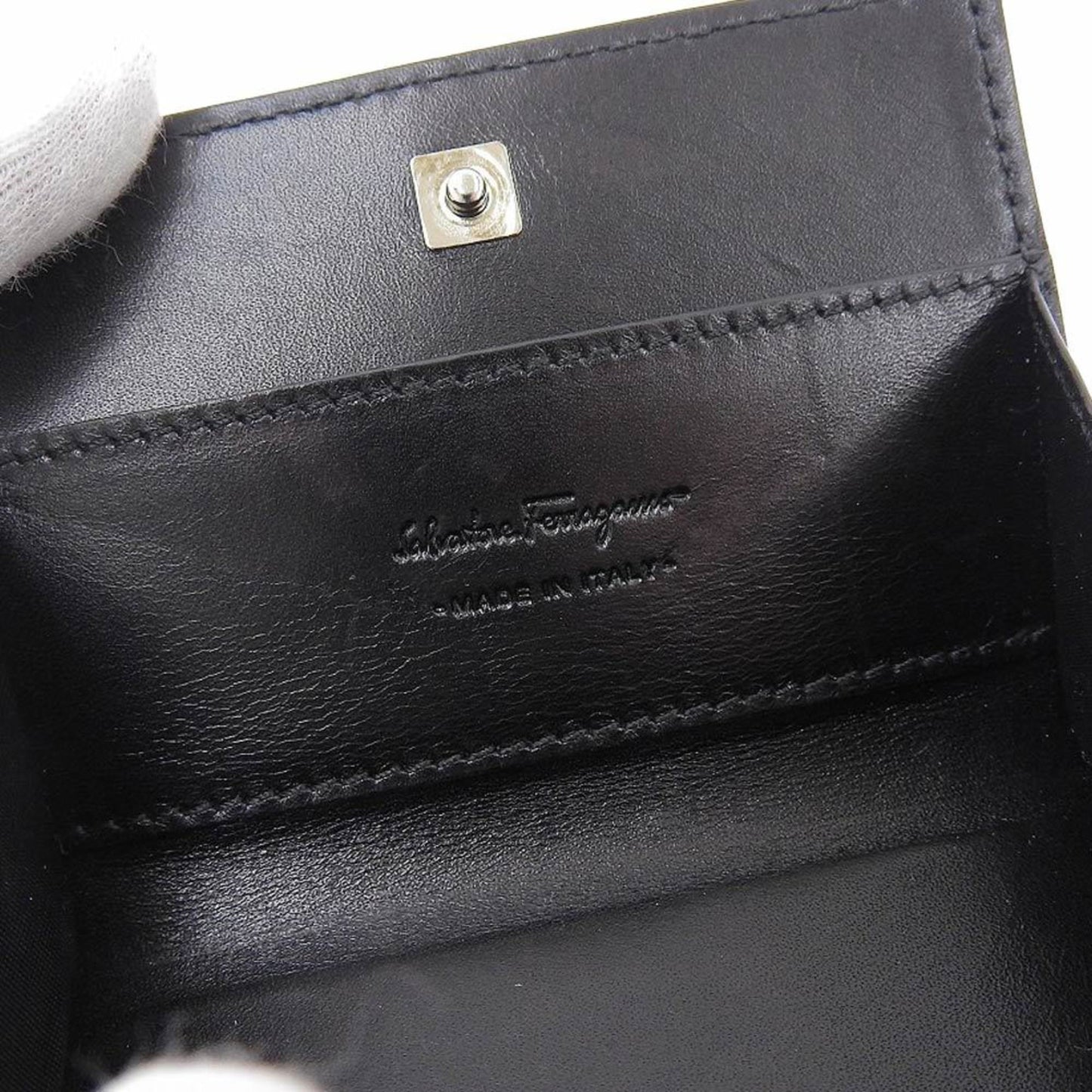 Salvatore Ferragamo Black Leather Wallet