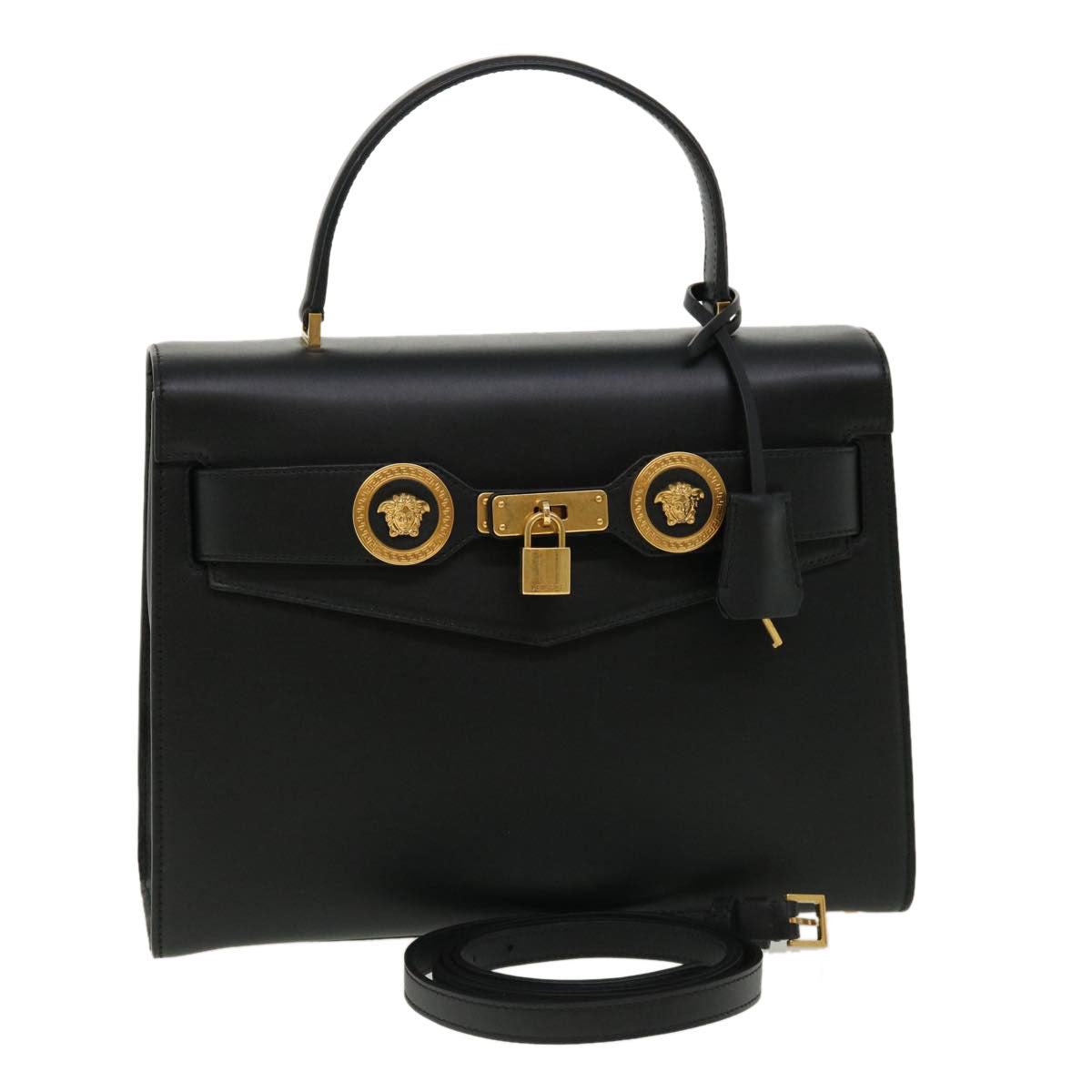 Versace Black Leather Handbag