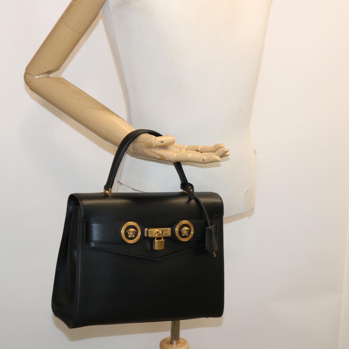 Versace Black Leather Handbag