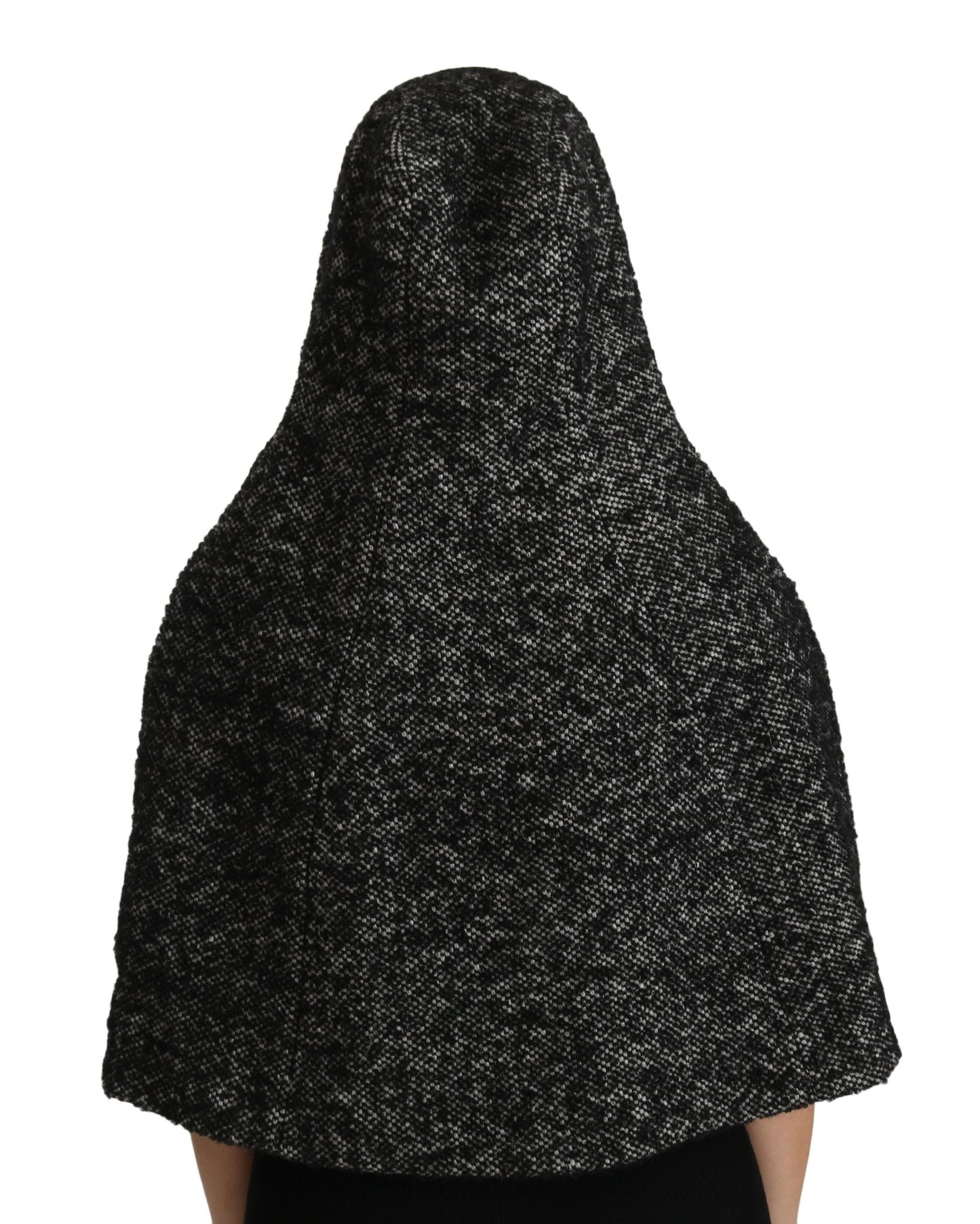Dolce & Gabbana Elegant Gray Wool Hooded Scarf By Iconic Italian Label