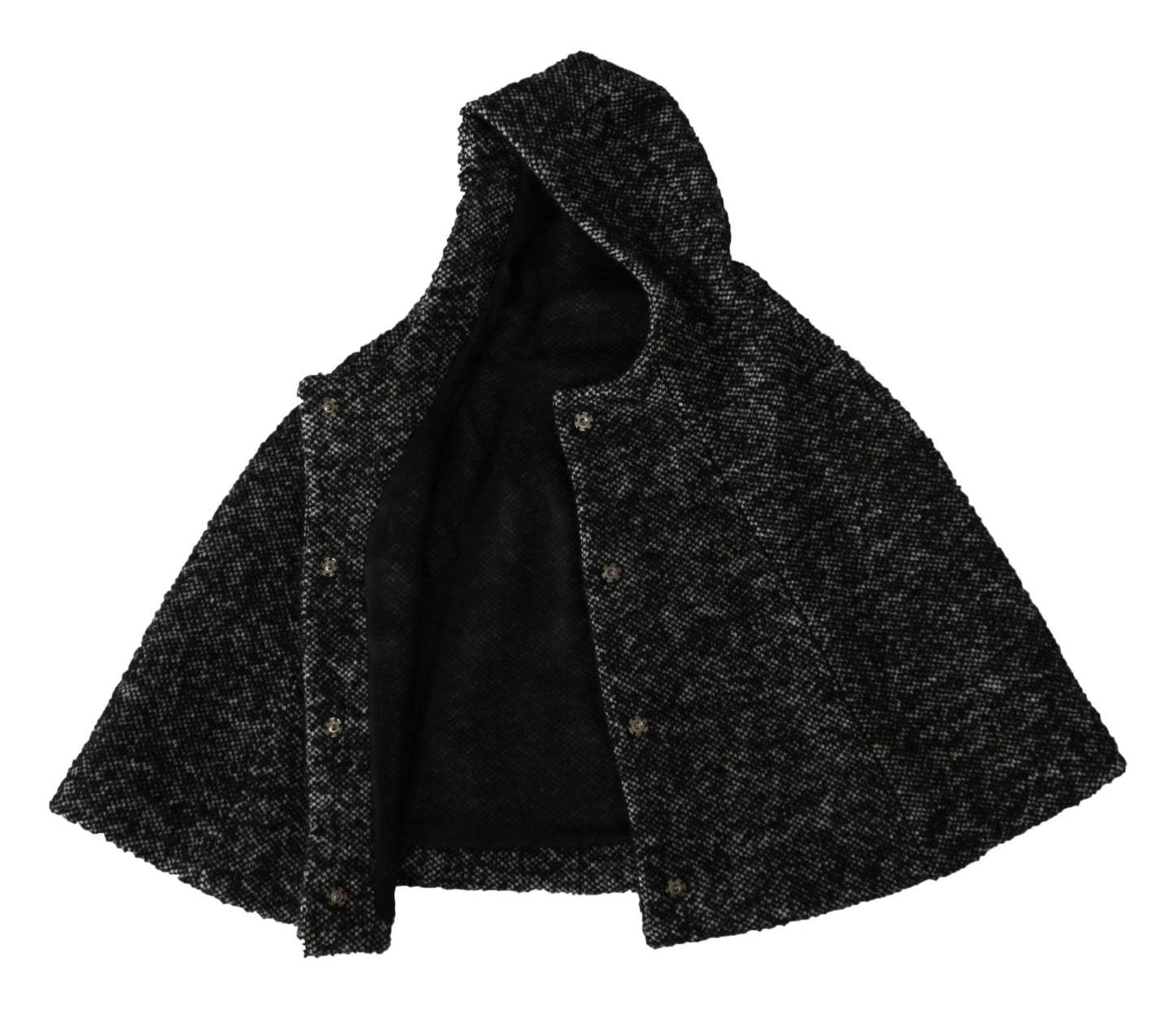 Dolce & Gabbana Elegant Gray Wool Hooded Scarf By Iconic Italian Label