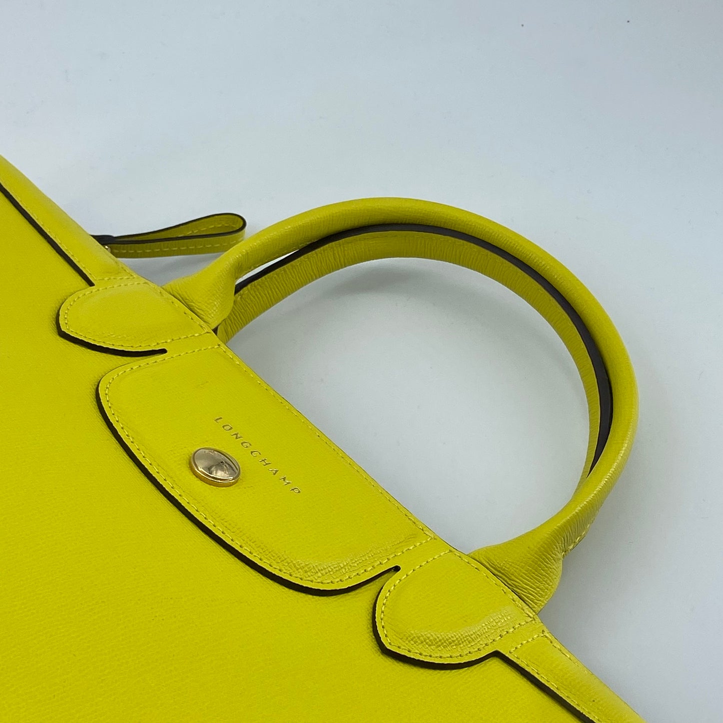 Longchamp Yellow Leather Le Pliage