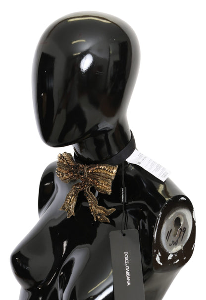 Dolce & Gabbana Elegant Silk Gold Bowtie - Dazzle In Style