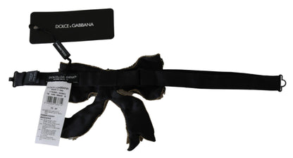 Dolce & Gabbana Elegant Silk Gold Bowtie - Dazzle In Style