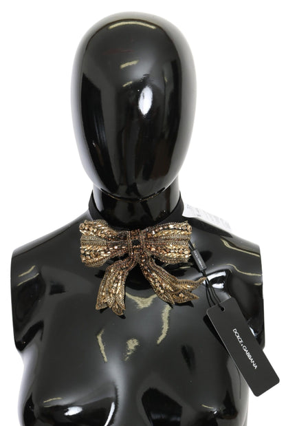 Dolce & Gabbana Elegant Silk Gold Bowtie - Dazzle In Style