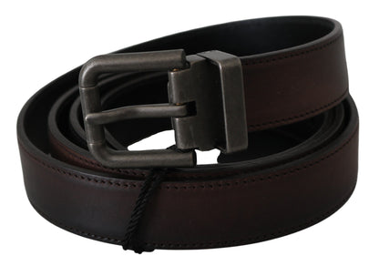Dolce & Gabbana Elegant Leather Belt In Classic Brown
