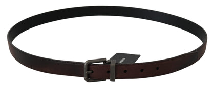 Dolce & Gabbana Elegant Leather Belt In Classic Brown