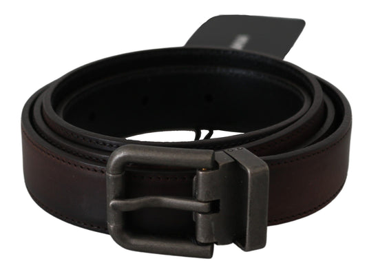 Dolce & Gabbana Elegant Leather Belt In Classic Brown