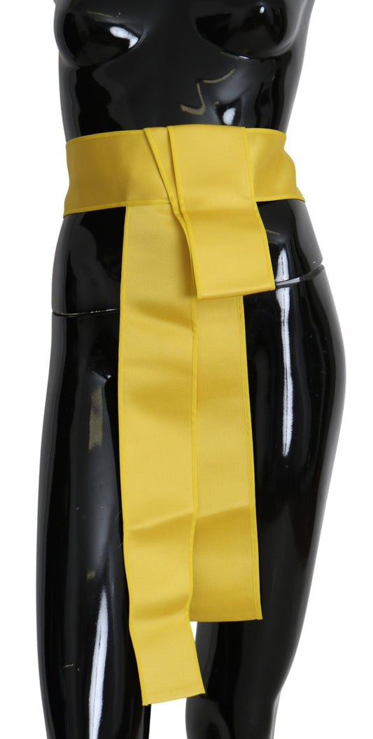 Dolce & Gabbana Chic Silk Yellow Women'S Elegant Belt