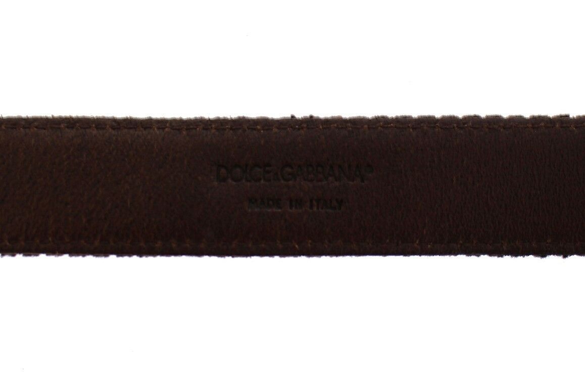 Dolce & Gabbana Elegant Leather-Cotton Fusion Men'S Belt