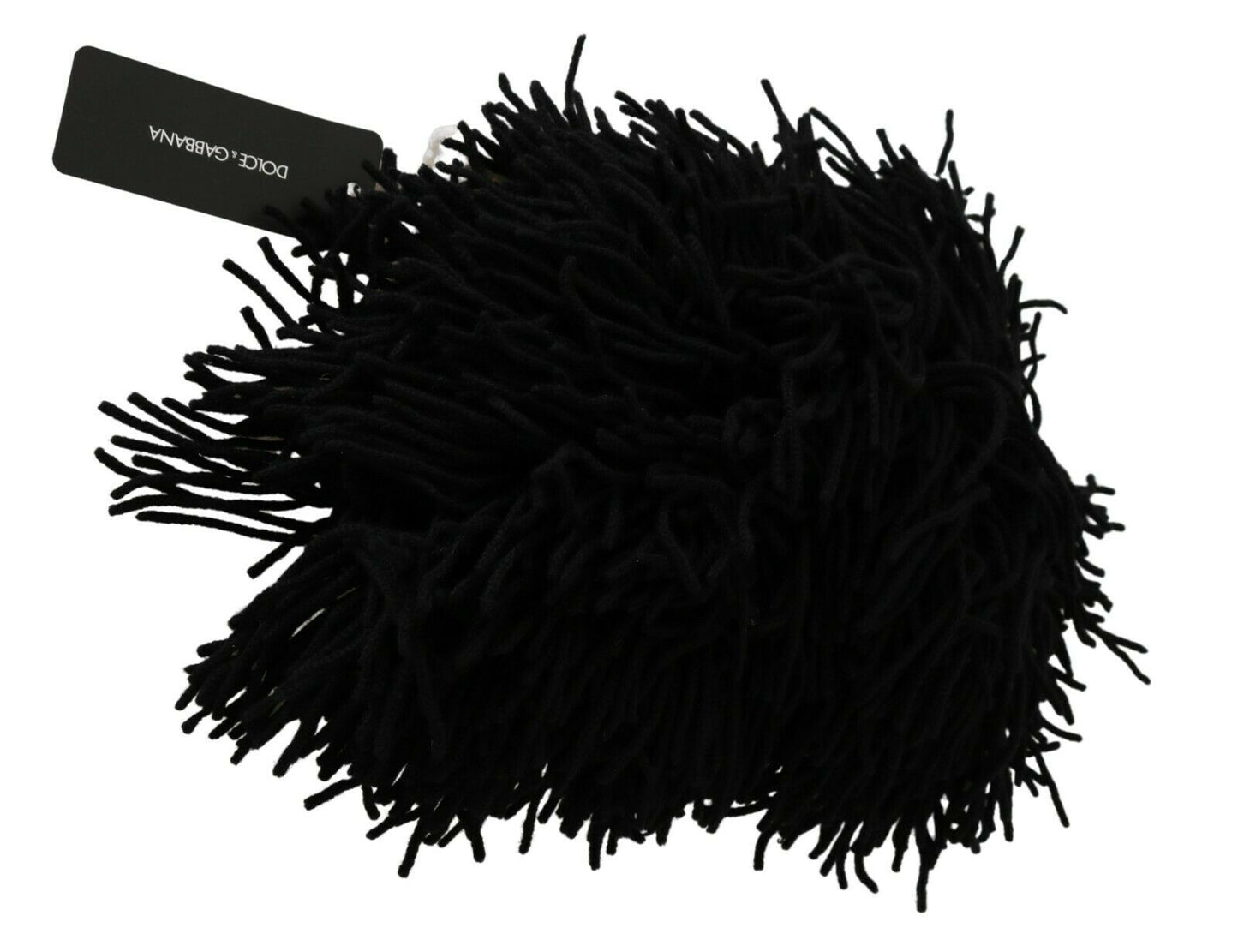 Dolce & Gabbana Black And White Knitted Cashmere Beanie