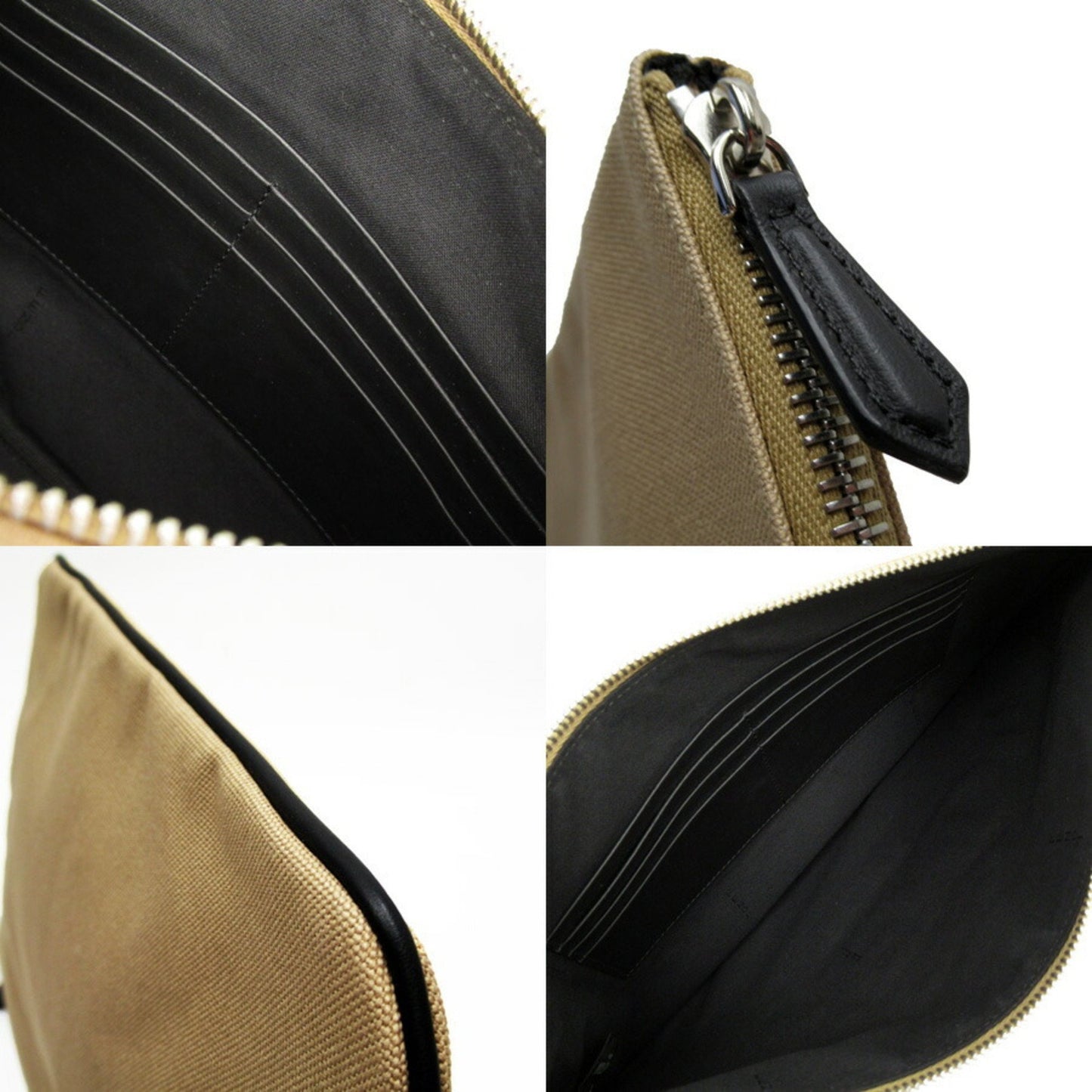 Fendi Brown Canvas Clutch