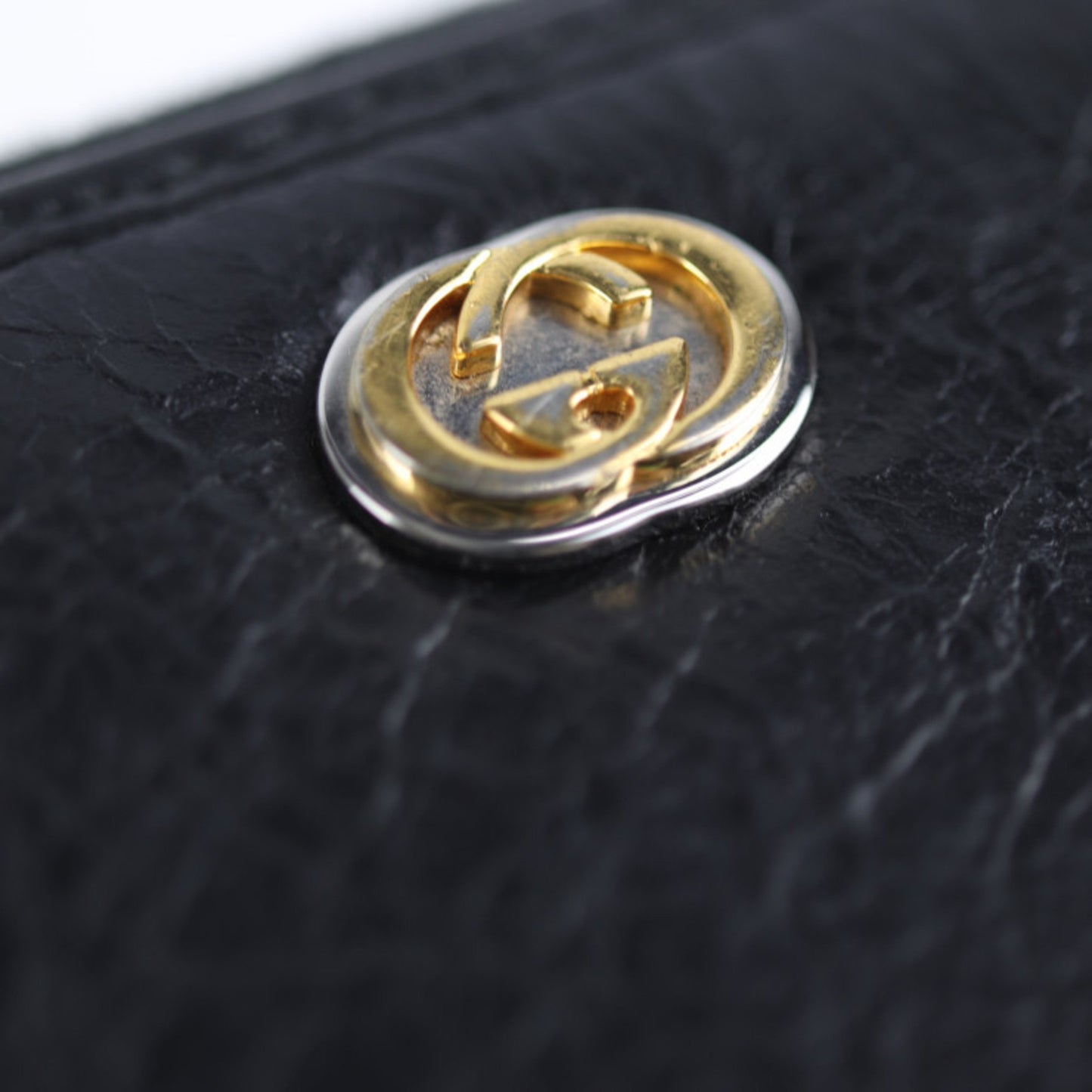 Gucci Black Leather Gg Marmont