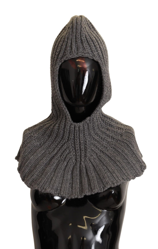 Dolce & Gabbana Elegant Cashmere Hood Scarf In Gray