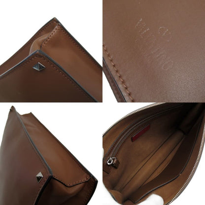Valentino Garavani Brown Leather Vltn