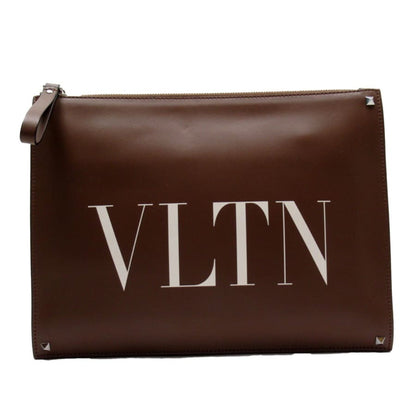 Valentino Garavani Brown Leather Vltn