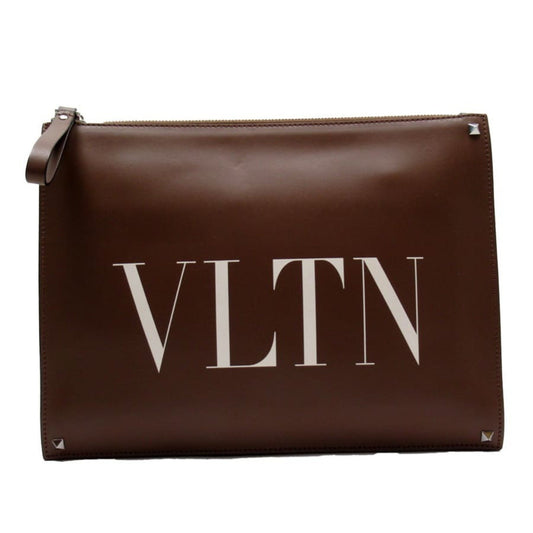 Valentino Garavani Brown Leather Vltn