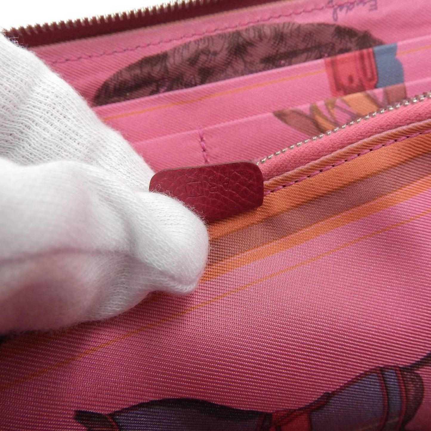 Hermès Red Leather Silk'in