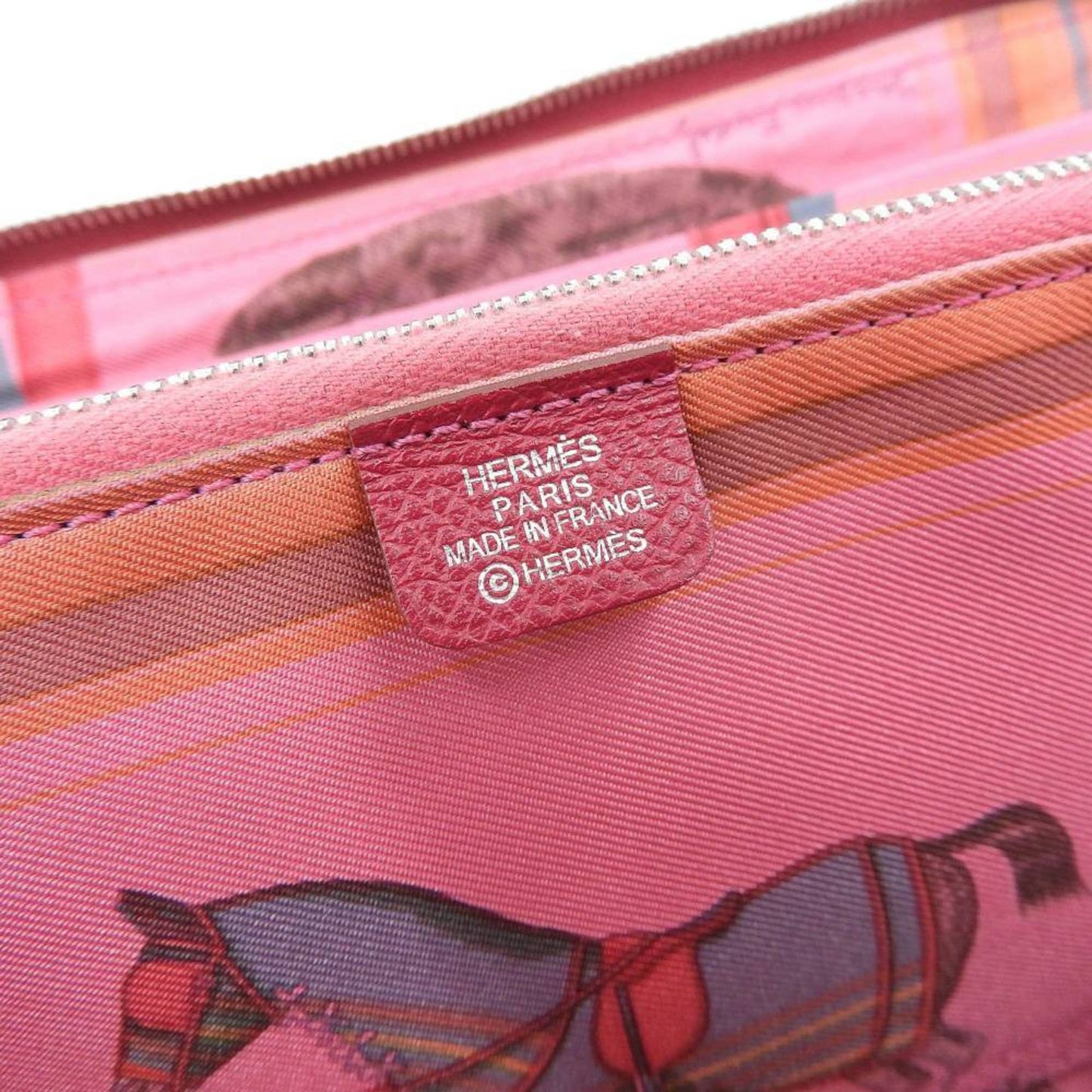 Hermès Red Leather Silk'in
