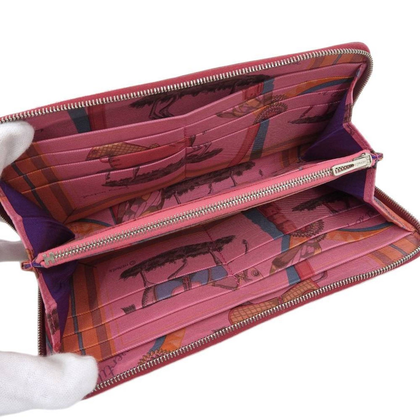 Hermès Red Leather Silk'in
