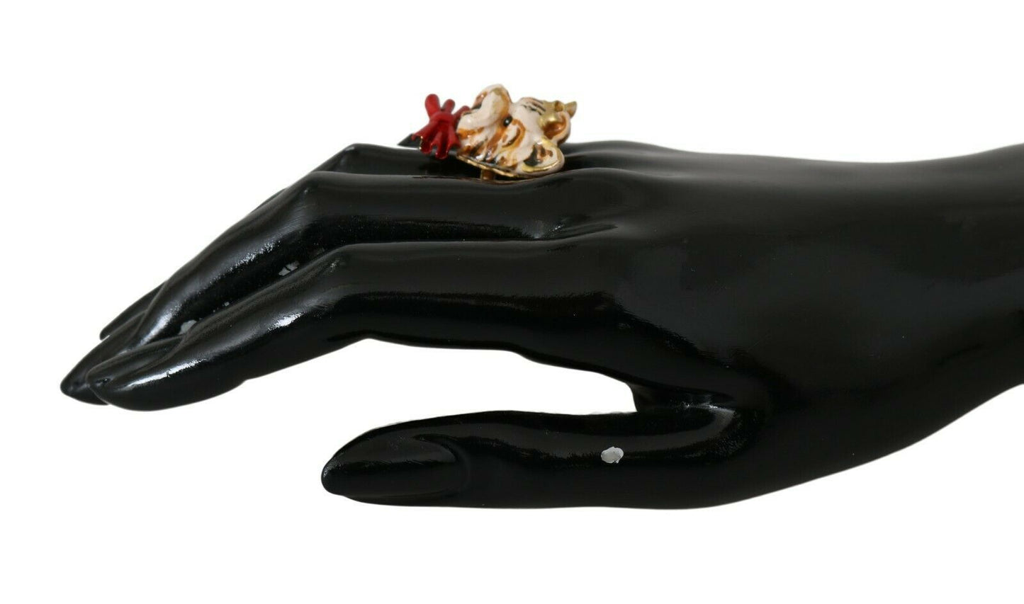 Dolce & Gabbana Elegant Canine Charm Women'S Ring