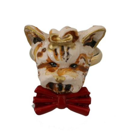 Dolce & Gabbana Elegant Canine Charm Women'S Ring