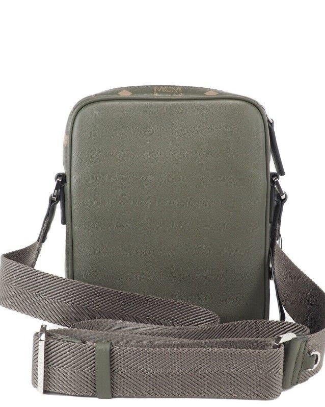 Mcm Klassik Mini Sea Turtle Visetos Mixed Leather Multifunction Crossbody Bag Green