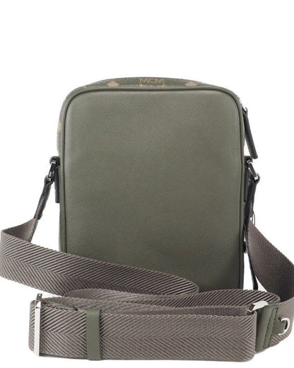 Mcm Klassik Mini Sea Turtle Visetos Mixed Leather Multifunction Crossbody Bag Green