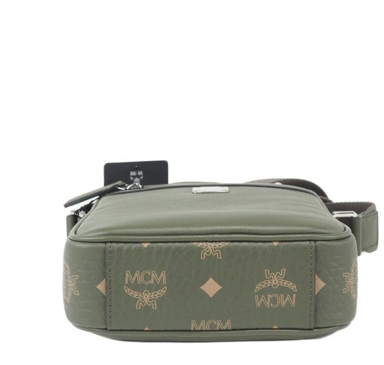 Mcm Klassik Mini Sea Turtle Visetos Mixed Leather Multifunction Crossbody Bag Green
