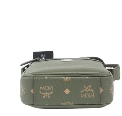 Mcm Klassik Mini Sea Turtle Visetos Mixed Leather Multifunction Crossbody Bag Green
