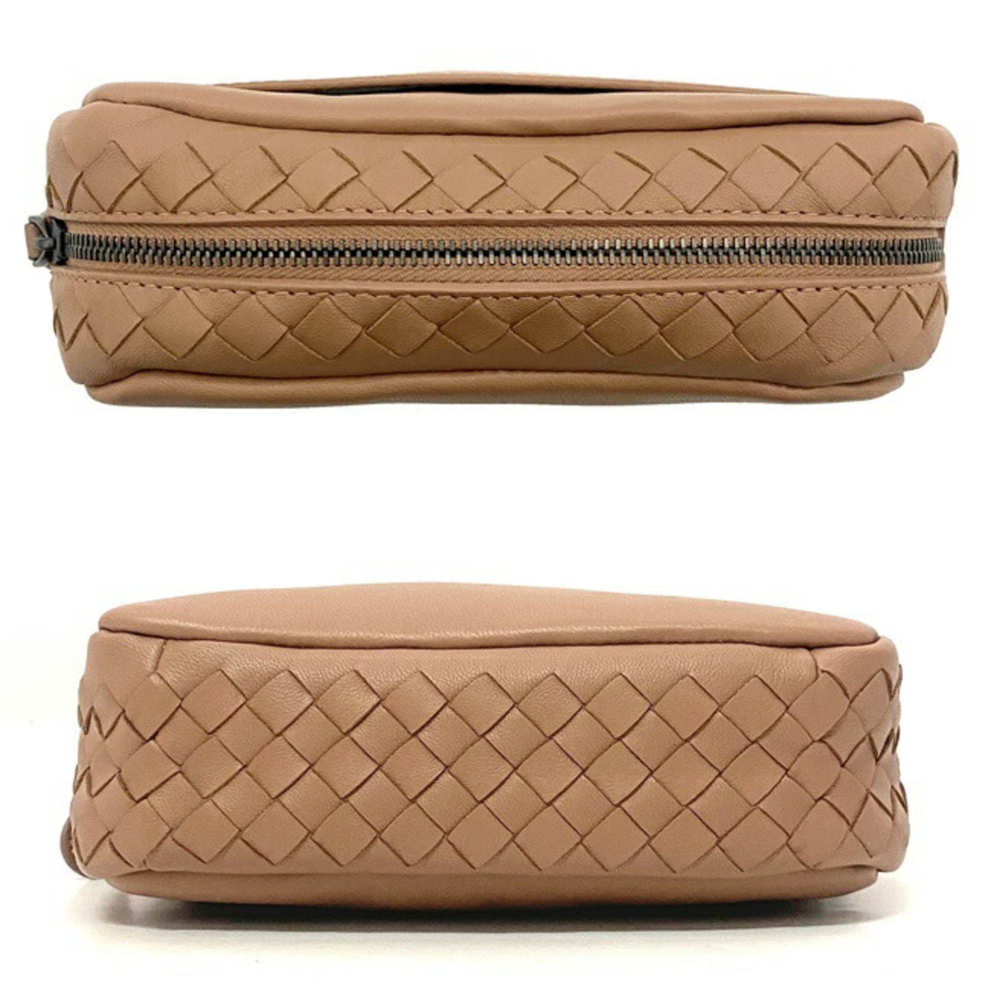 Bottega Veneta Pink Leather Intrecciato