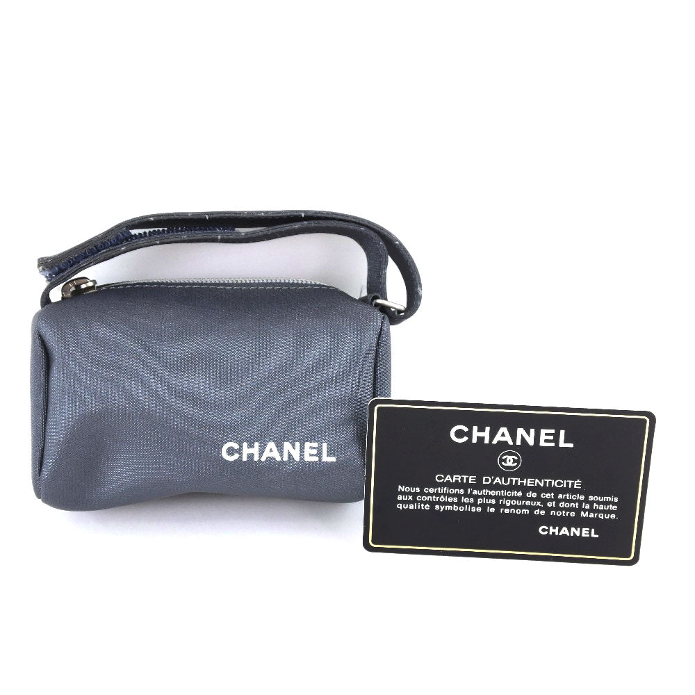 Chanel Gray Synthetic Clutch