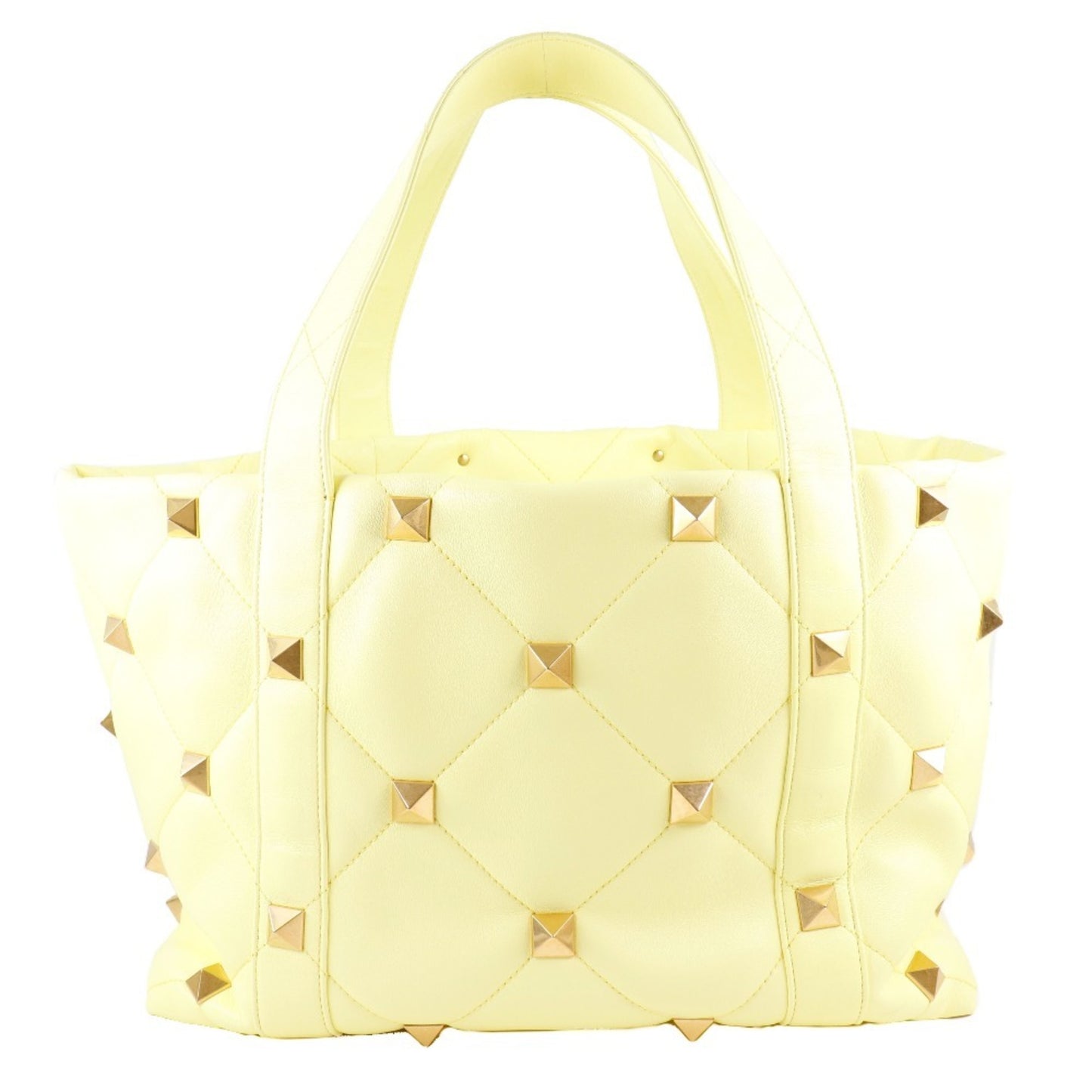 Valentino Garavani Yellow Pony-style Calfskin Roman Stud