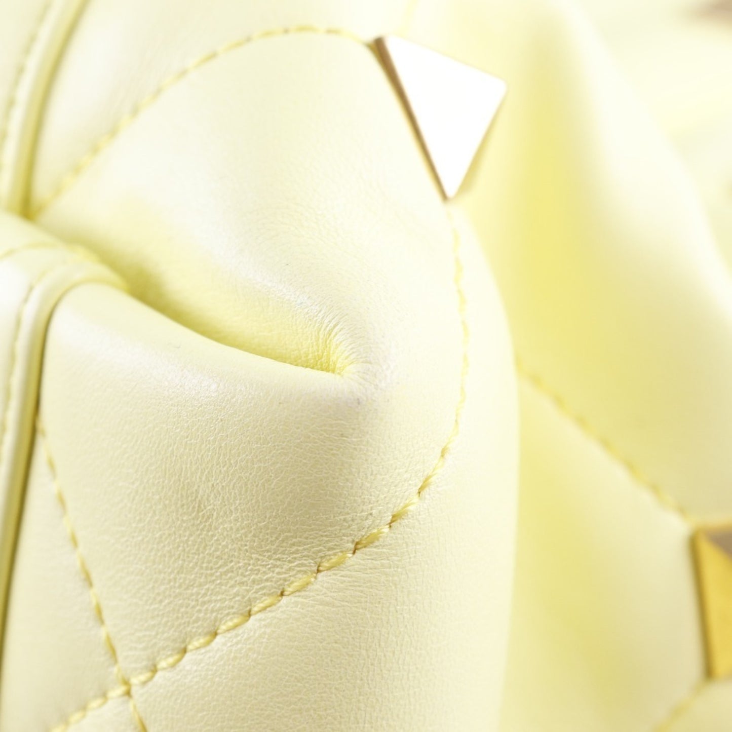 Valentino Garavani Yellow Pony-style Calfskin Roman Stud