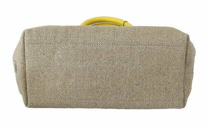 Dolce & Gabbana Beige Linen-Calf Tote With Gold Chain