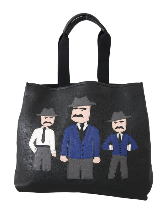 Dolce & Gabbana Elegant Black Leather Tote For Men