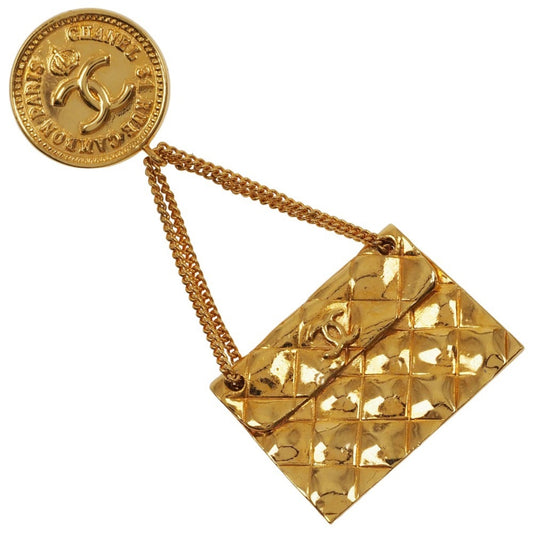 Chanel Gold Gold Plated Broche