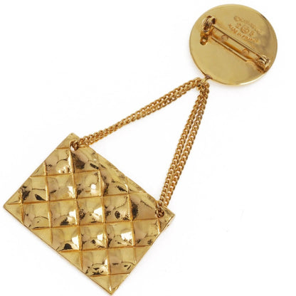 Chanel Gold Gold Plated Broche