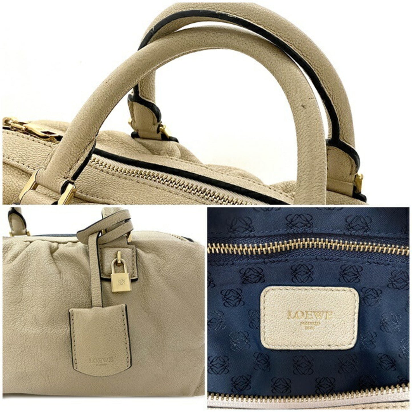Loewe Gold Leather Handbag