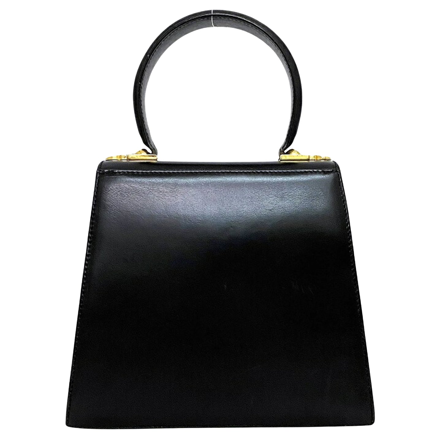 Salvatore Ferragamo Black Leather Gancini