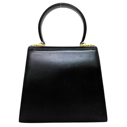Salvatore Ferragamo Black Leather Gancini