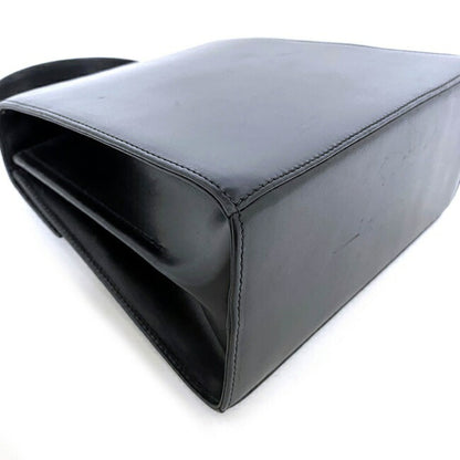 Salvatore Ferragamo Black Leather Gancini